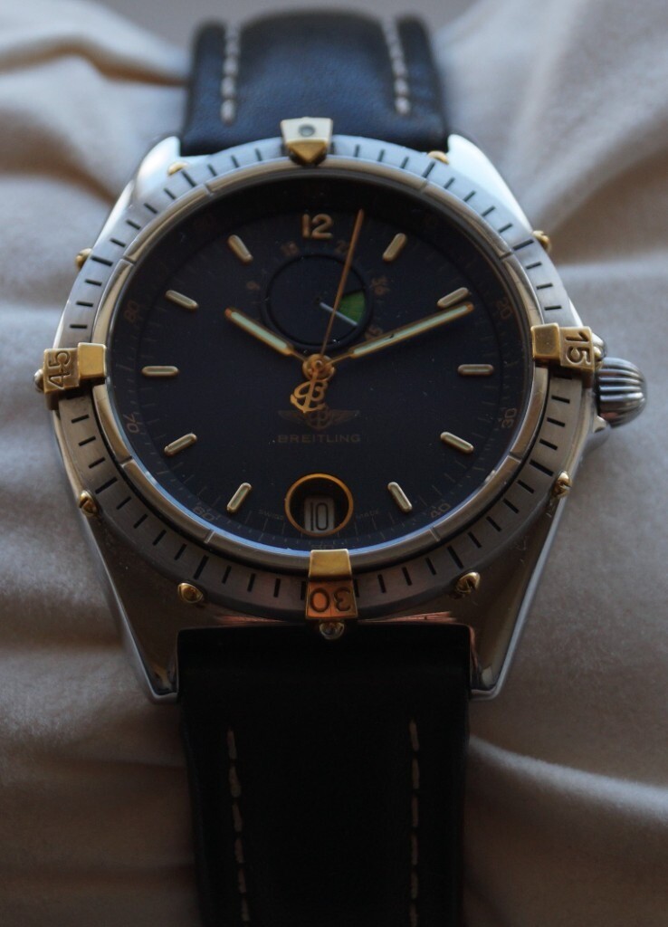 Breitling Reserve De Marche automatic power reserve wristwatch-'90s -  Bi-metal - B14047 | in Stevenage, Hertfordshire | Gumtree